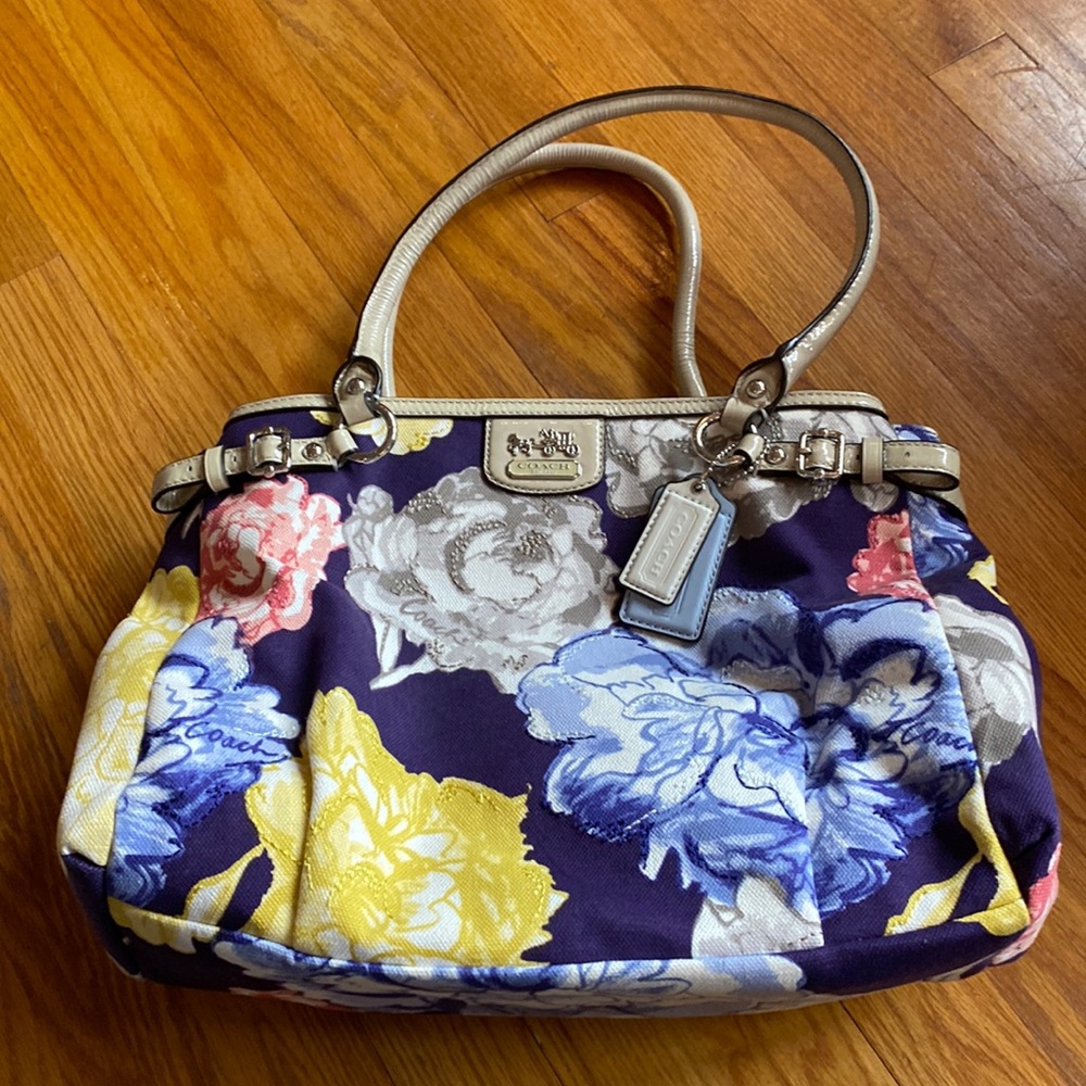 Flower Pattern Coach Purse